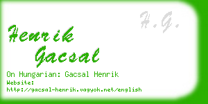 henrik gacsal business card